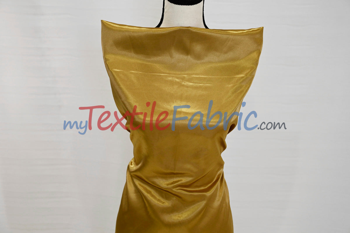 Charmeuse Satin Polyester Fabric - Solid, 58/60" Width, Multiple Colors (1 Yard)