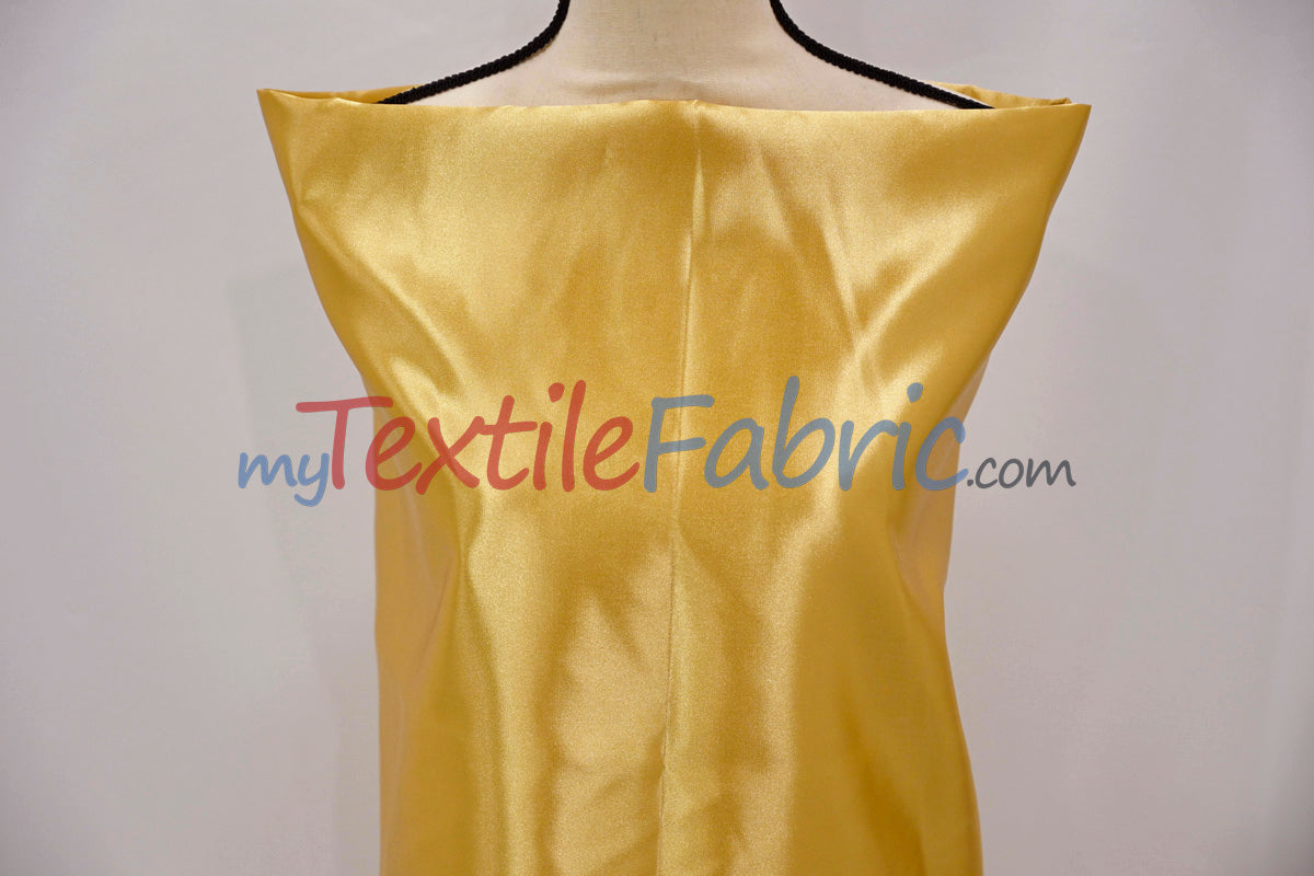 Bridal Satin Polyester Fabric - Shiny Solid, 58/60" Width, Multiple Colors (Yards, Bolts, Sample Swatches)