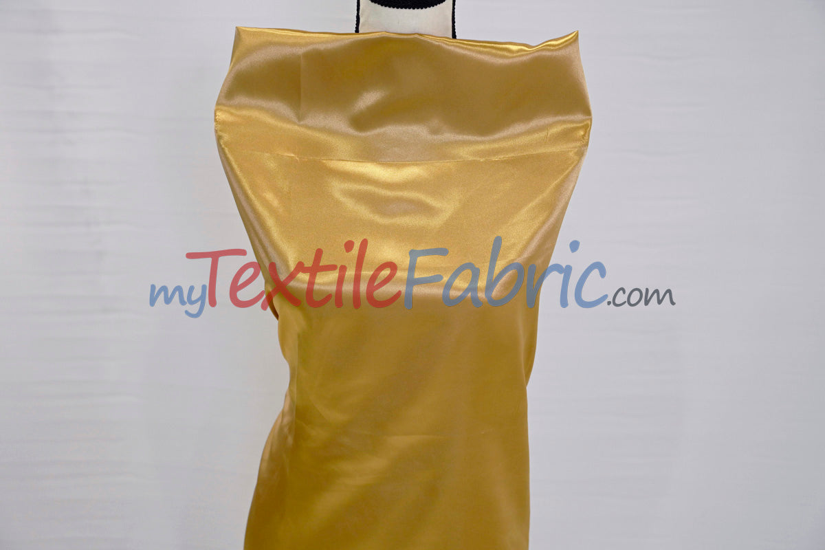 Charmeuse Satin Polyester Fabric - Solid, 58/60" Width, Multiple Colors (1 Yard)