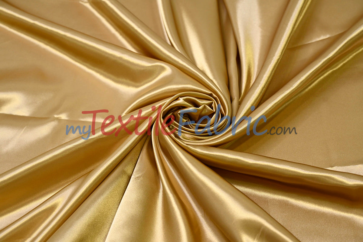 Charmeuse Satin Polyester Fabric - Solid, 58/60" Width, Multiple Colors (1 Yard)