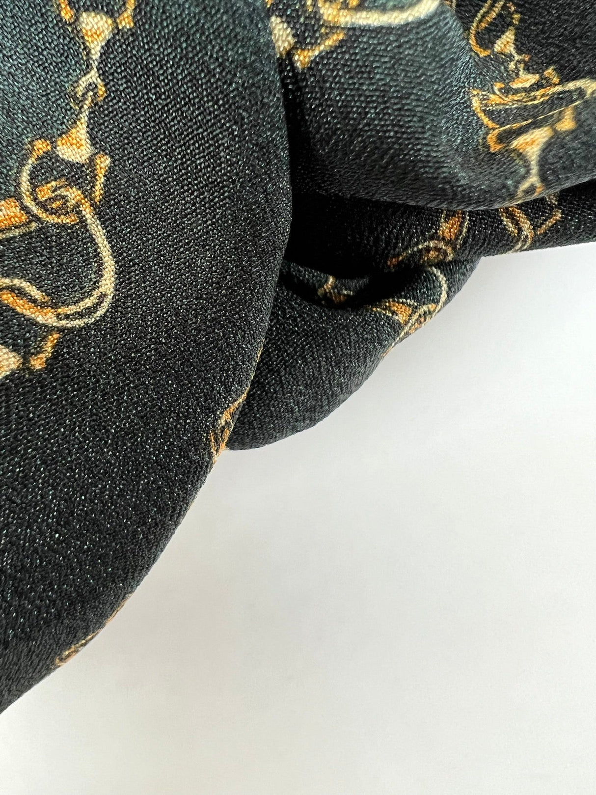 Printed Polyester Crepe Green Beige