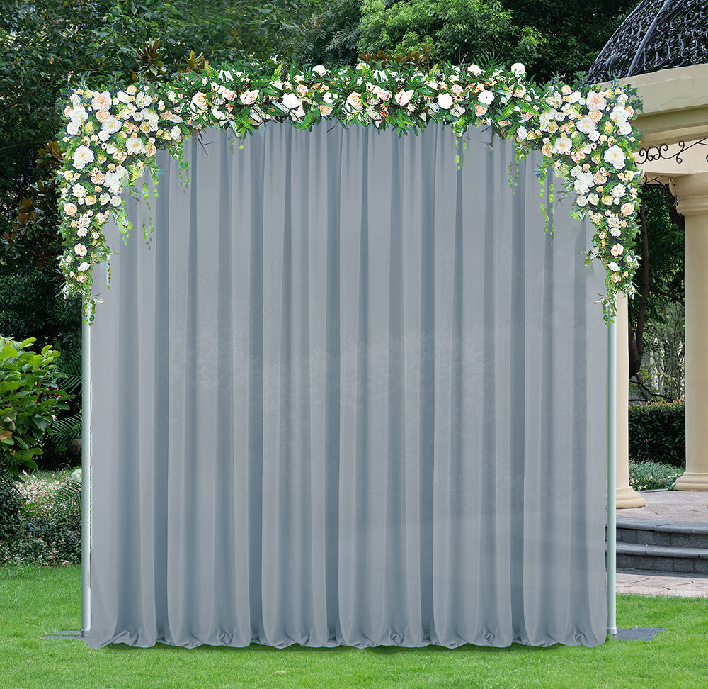 Chiffon Backdrop Drape Panel 10 ft x 57 in Dusty Blue