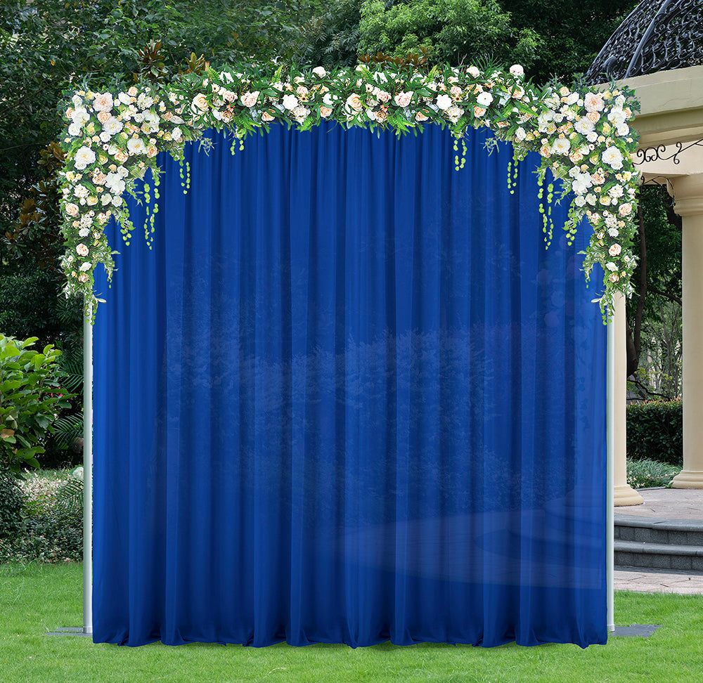 Chiffon Backdrop Drape Panel Royal Blue