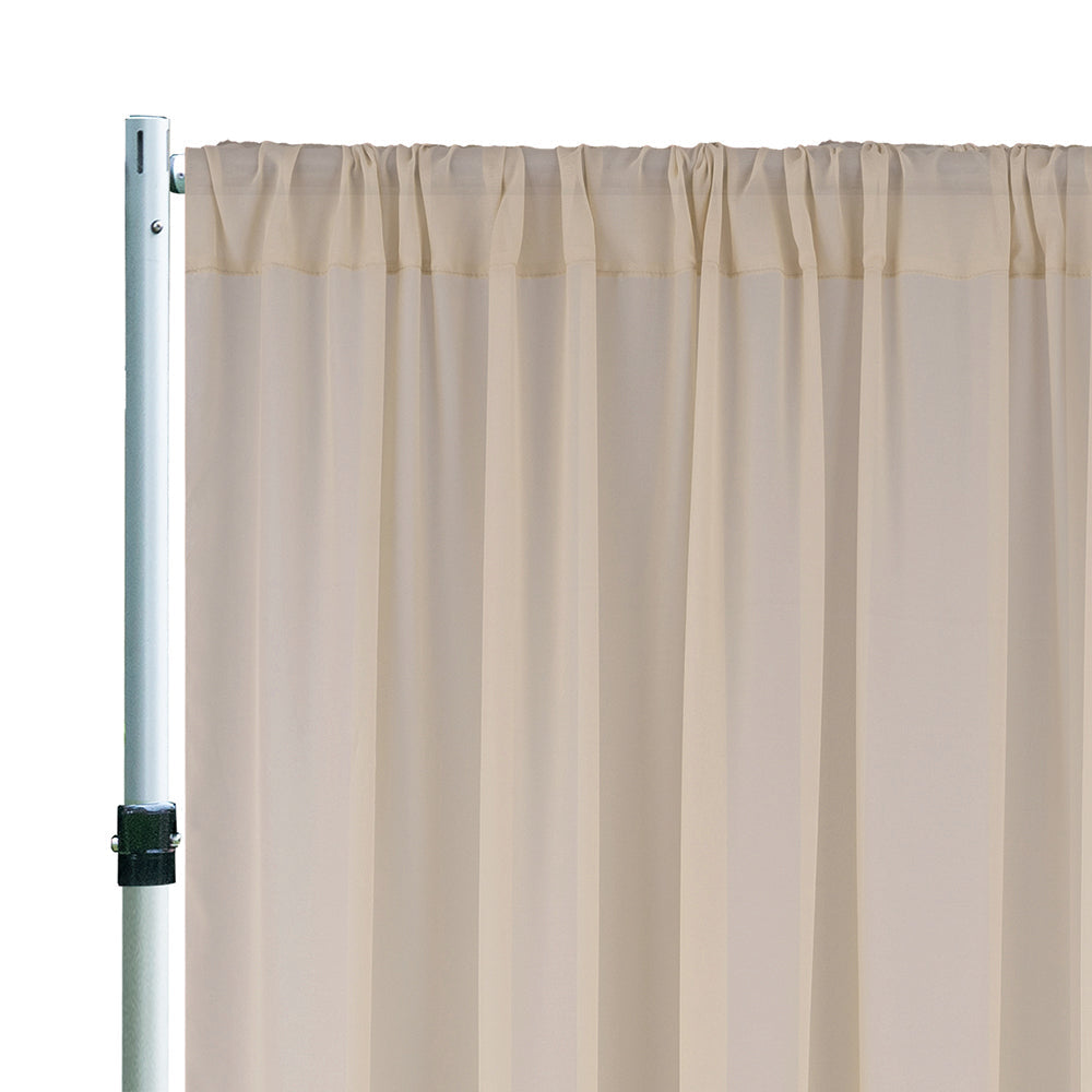 Chiffon Backdrop Drape Panel 14 ft x 57" Champagne