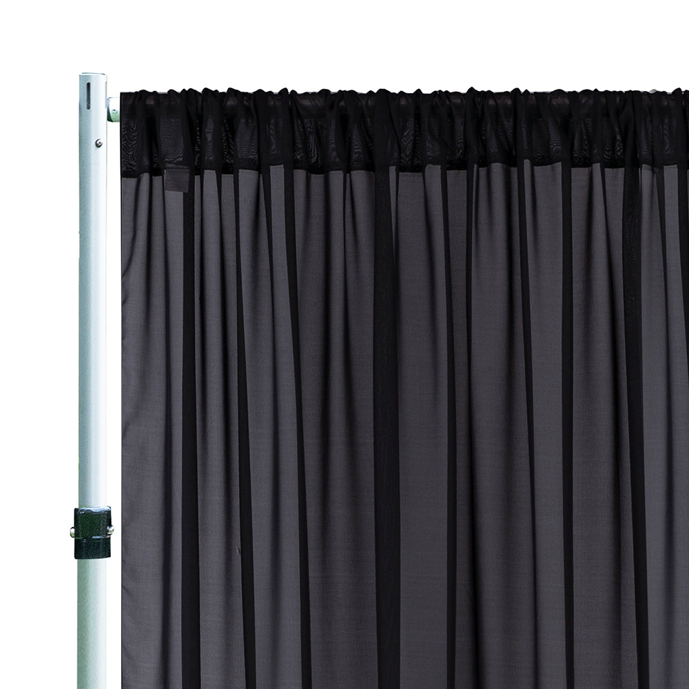 Chiffon Backdrop Drape Panel Black