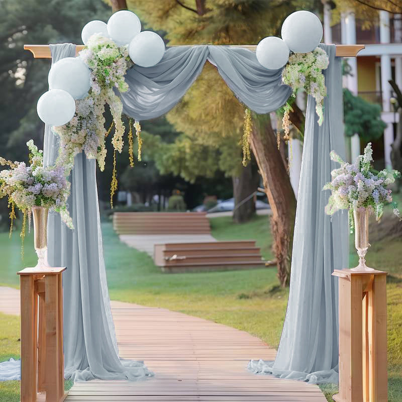 Chiffon Backdrop Drape Panel 14 ft x 57 in Dusty Blue