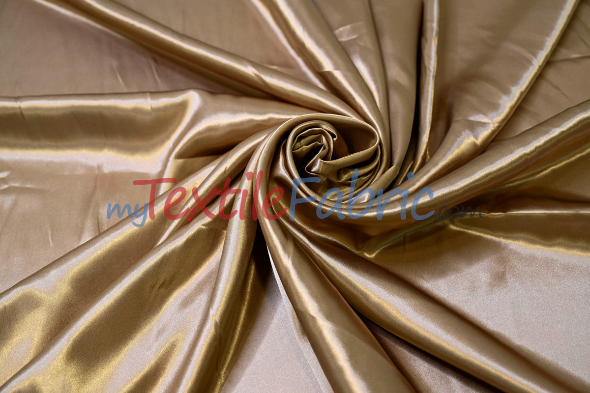 Charmeuse Satin Polyester Fabric - Solid, 58/60" Width, Multiple Colors (1 Yard)