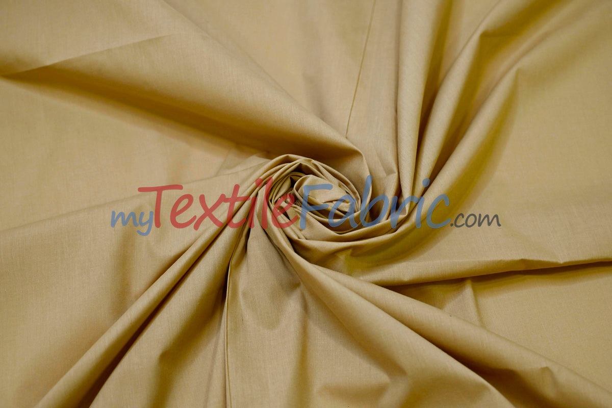 Polyester Cotton Broadcloth Fabric - Solid Colors, 58/60" Width (1 Yard)