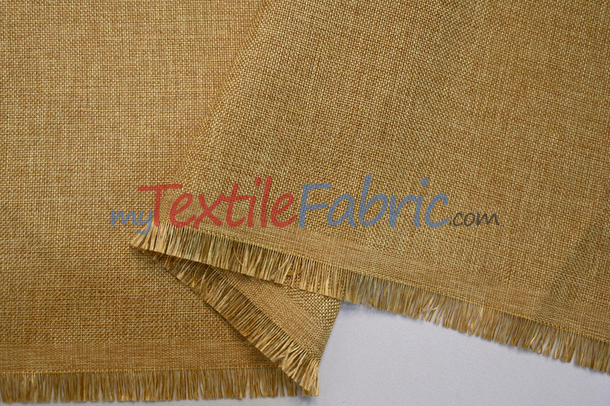 Vintage Linen Polyester Fabric - Faux Burlap, Rustic Natural Look, 58/60" Width (1 Yard)