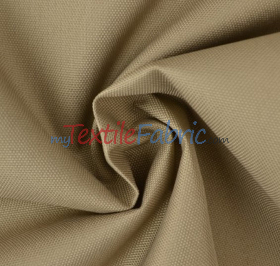 Waterproof Sun Repellent Polyester Canvas Fabric - Solid, 57/58" Width (1 Yard)