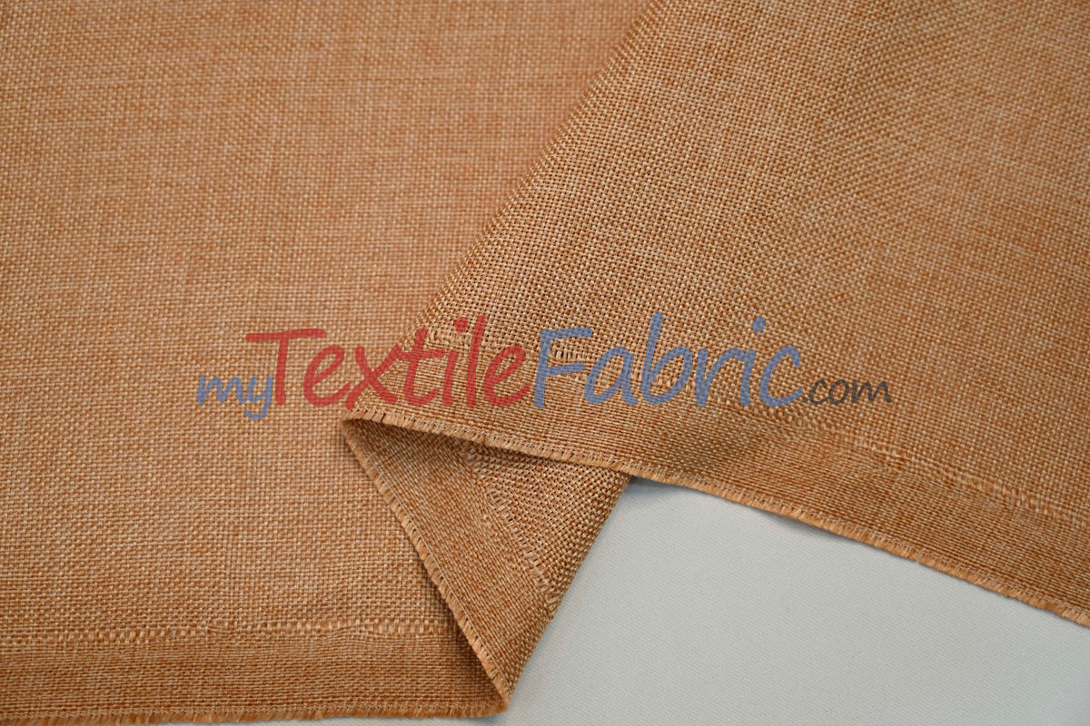 Vintage Linen Polyester Fabric - Faux Burlap, Rustic Natural Look, 58/60" Width (1 Yard)