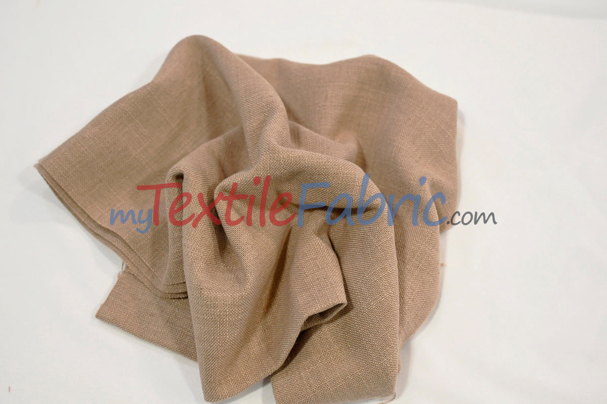 Luxe Linen Fabric Polyester-Linen Blend Fabric - 60" Wide, Upholstery, Apparel, Tablecloth (1 Yard)