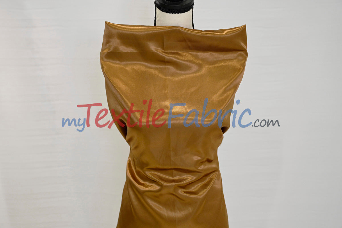 Charmeuse Satin Polyester Fabric - Solid, 58/60" Width, Multiple Colors (1 Yard)