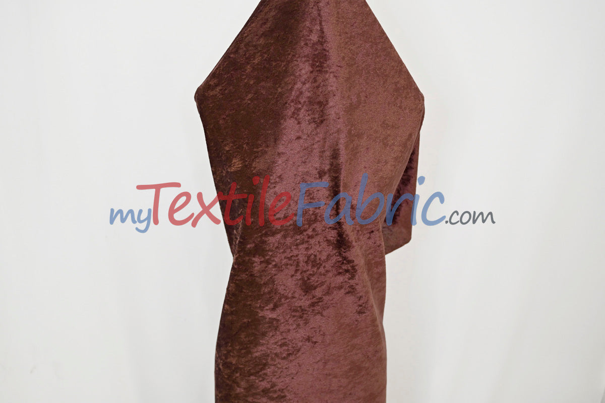 Panne Velvet Polyester Fabric - Crush Panne Velour, Solid, 58/60" Width (1 Yard)