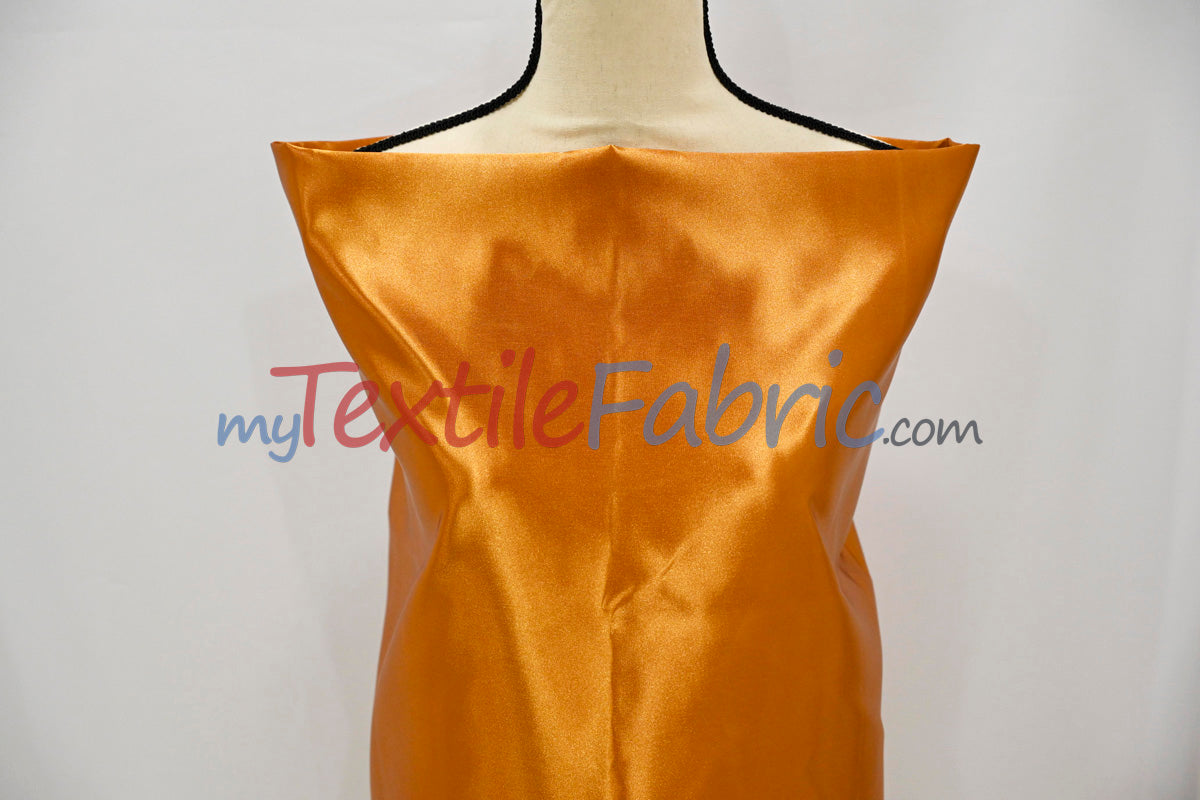 Bridal Satin Polyester Fabric - Shiny Solid, 58/60" Width, Multiple Colors (Yards, Bolts, Sample Swatches)