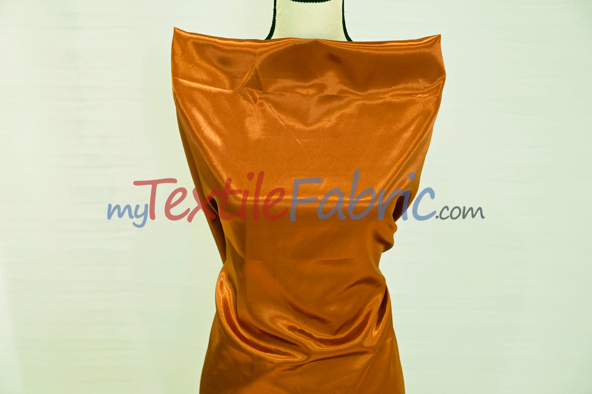 Charmeuse Satin Polyester Fabric - Solid, 58/60" Width, Multiple Colors (1 Yard)