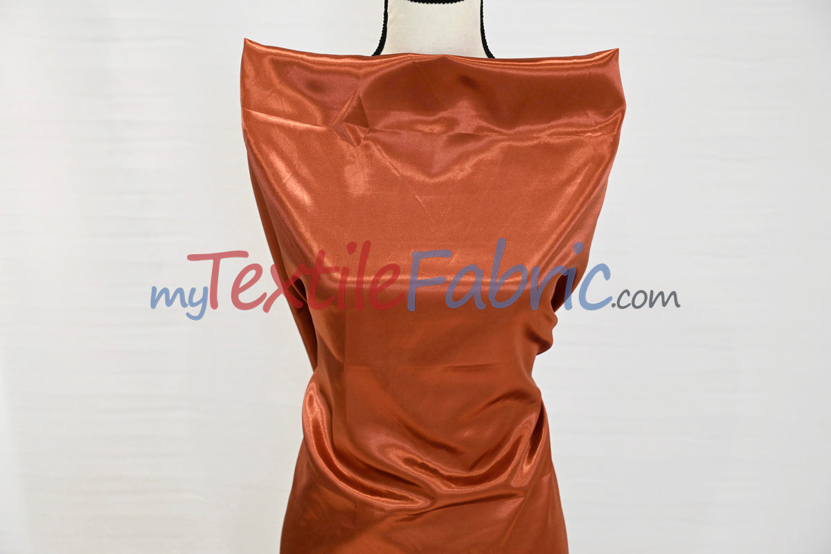 Charmeuse Satin Polyester Fabric - Solid, 58/60" Width, Multiple Colors (1 Yard)