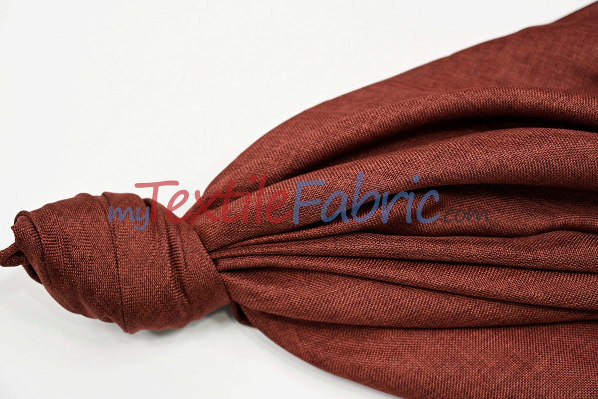 Vintage Linen Polyester Fabric - Faux Burlap, Rustic Natural Look, 58/60" Width (1 Yard)