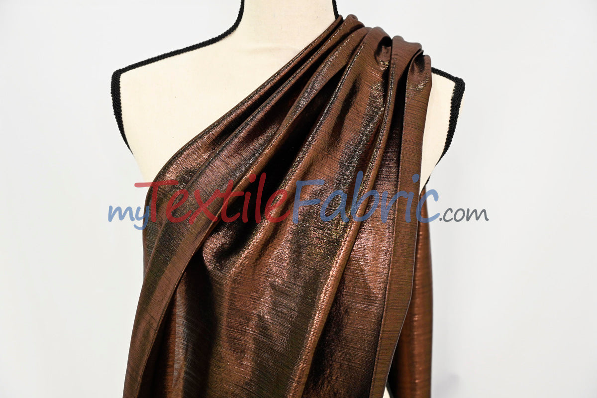 Metallic Stretch Slinky Polyester Spandex Fabric - Metallic Solid, 58" Width, Multiple Colors (1 Yard)