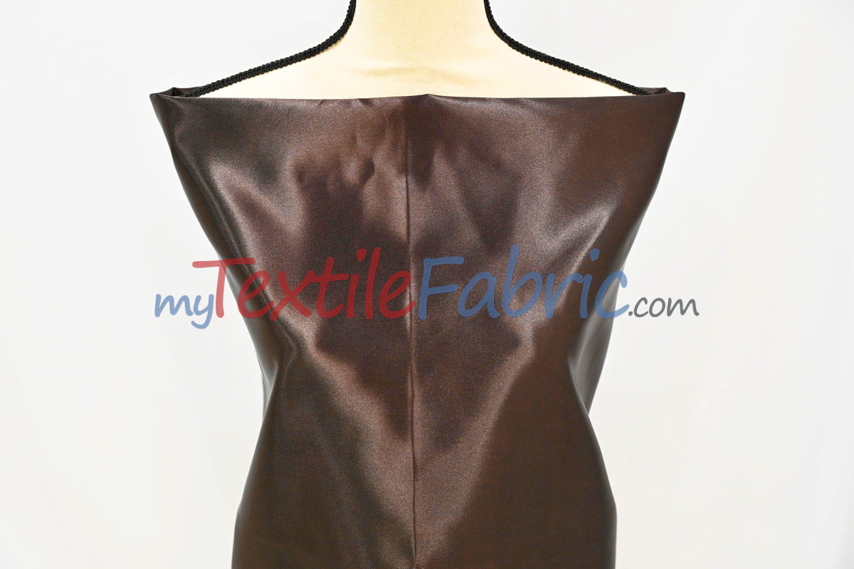 Bridal Satin Polyester Fabric - Shiny Solid, 58/60" Width, Multiple Colors (Yards, Bolts, Sample Swatches)