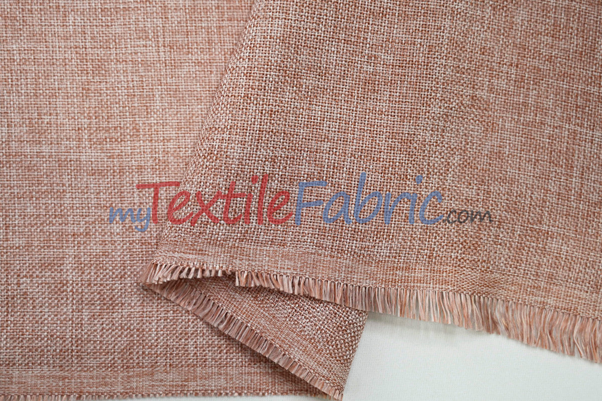 Vintage Linen Polyester Fabric - Faux Burlap, Rustic Natural Look, 58/60" Width (1 Yard)