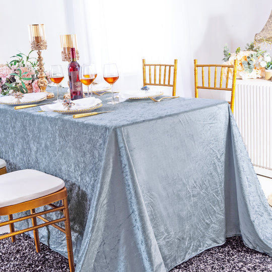 Ice Crushed Velvet Rectangular Tablecloth Seamless
