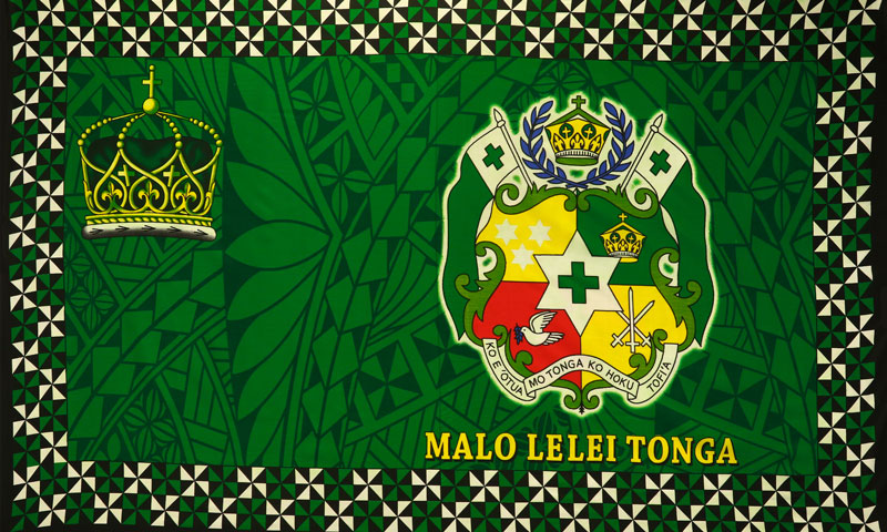Malo Lelei Tonga Crown Sarong Polyester Fabric - Vibrant Multicolor Tongan Style, 72" L x 45" W (1 Piece)