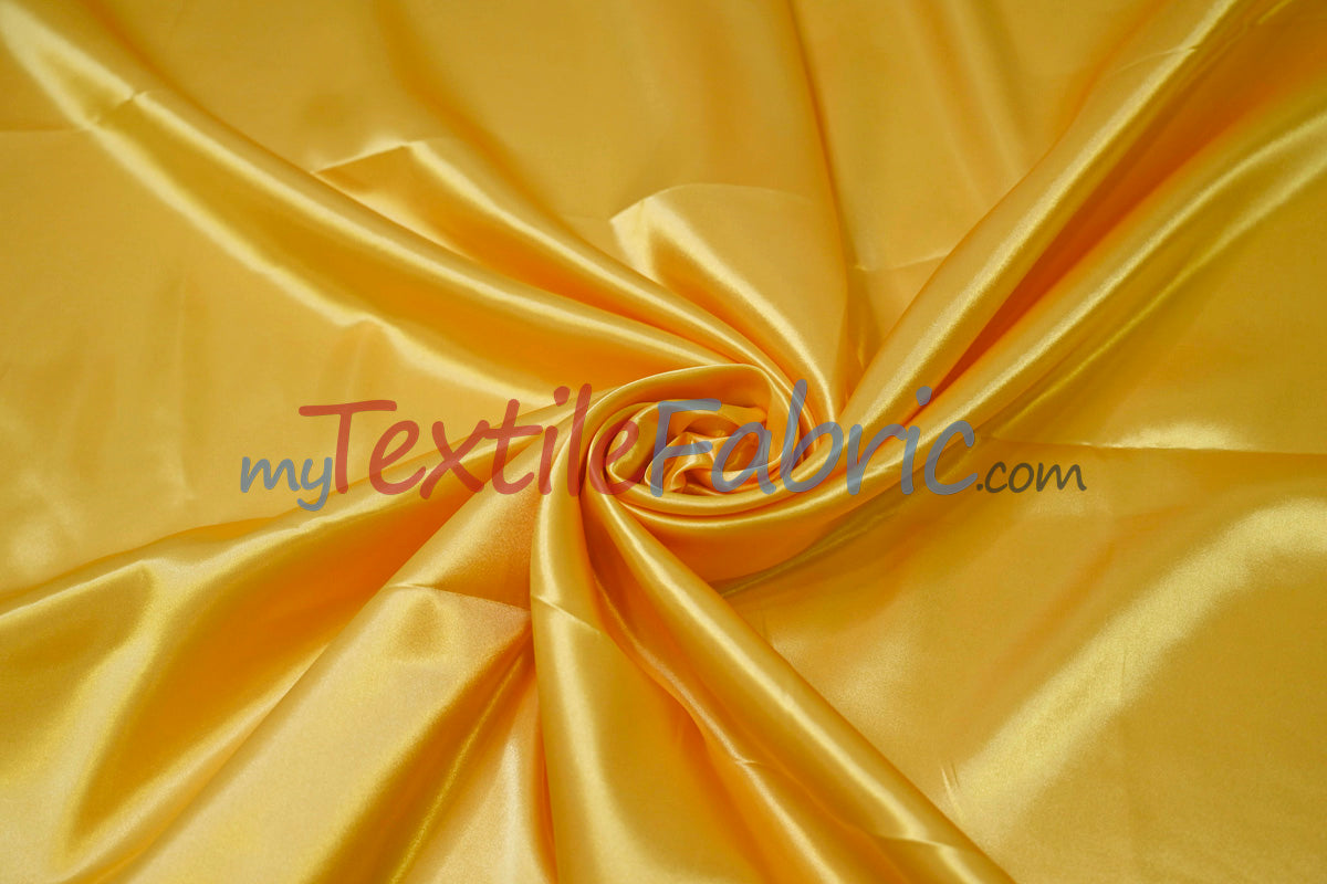 Charmeuse Satin Polyester Fabric - Solid, 58/60" Width, Multiple Colors (1 Yard)