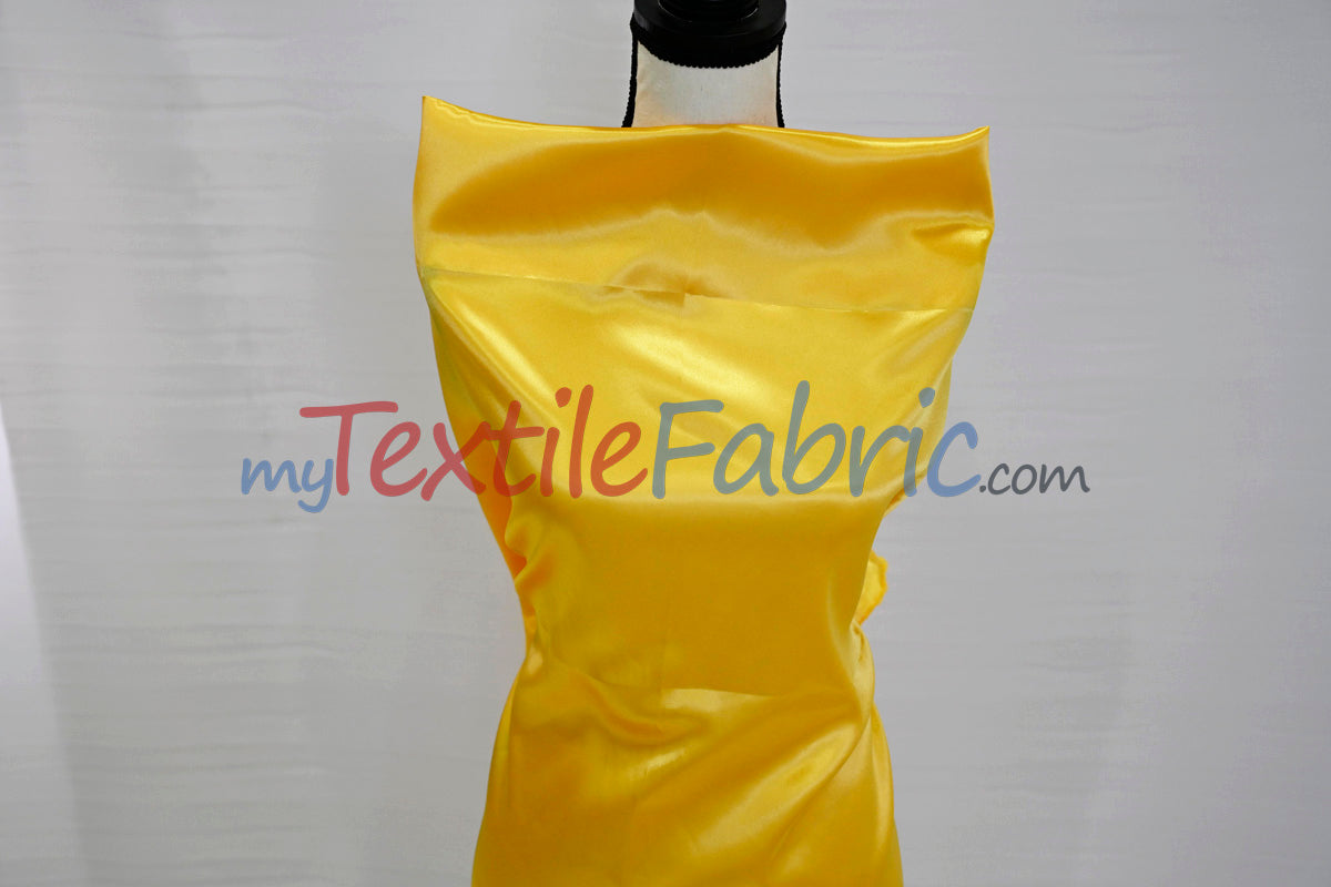 Charmeuse Satin Polyester Fabric - Solid, 58/60" Width, Multiple Colors (1 Yard)
