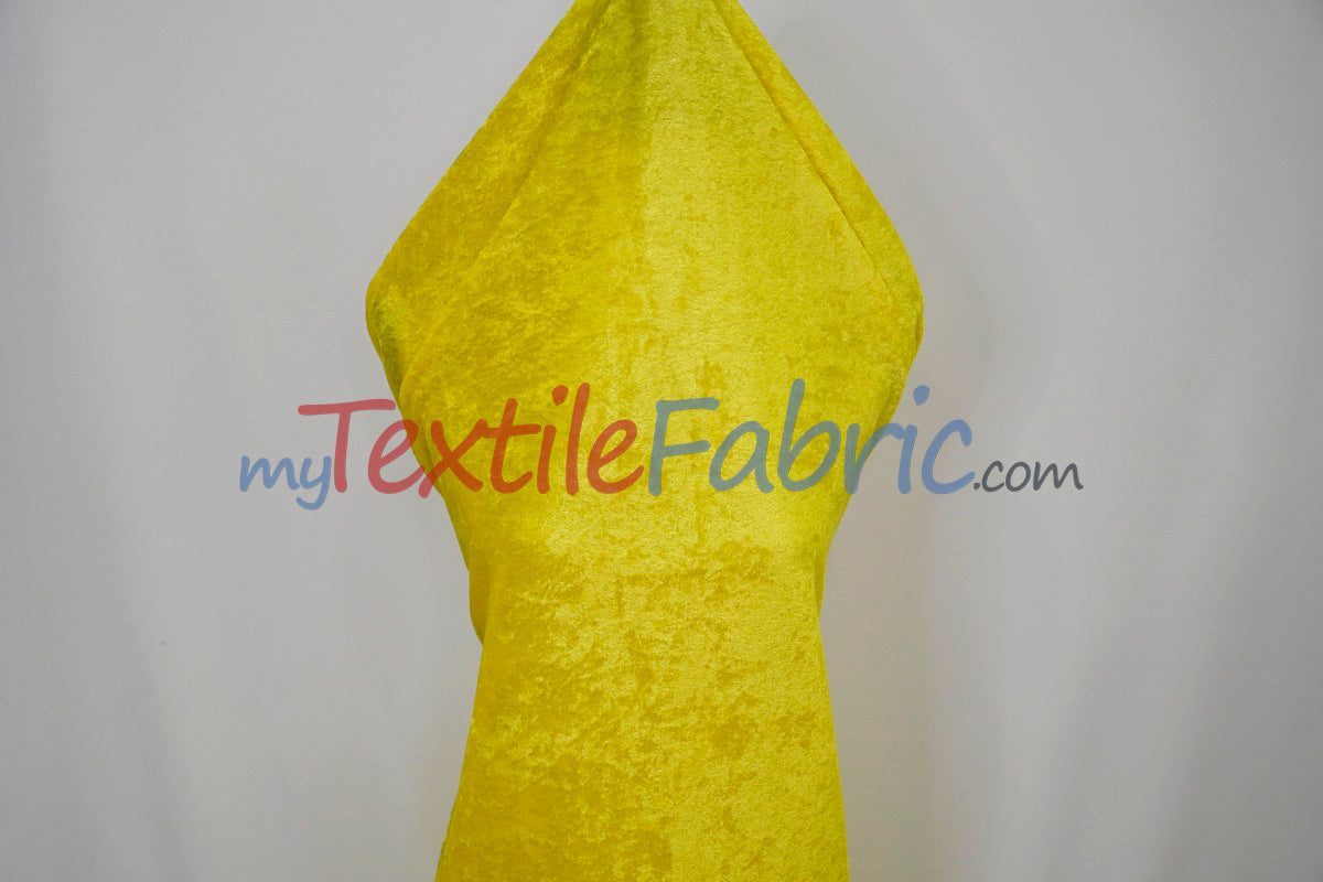 Panne Velvet Polyester Fabric - Crush Panne Velour, Solid, 58/60" Width (1 Yard)
