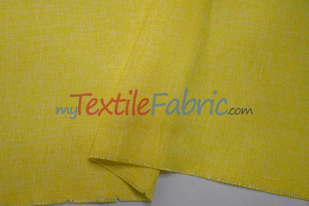 Vintage Linen Polyester Fabric - Faux Burlap, Rustic Natural Look, 58/60" Width (1 Yard)
