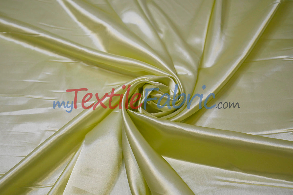 Charmeuse Satin Polyester Fabric - Solid, 58/60" Width, Multiple Colors (1 Yard)