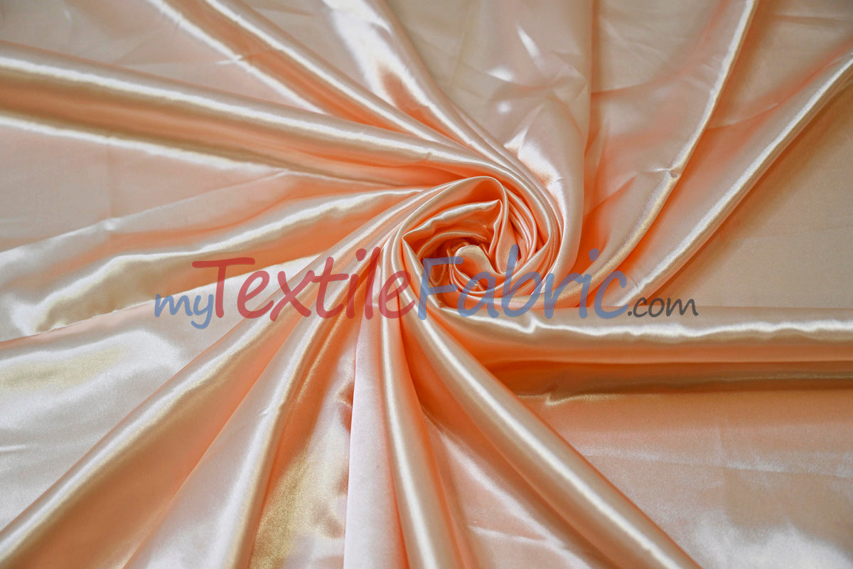 Charmeuse Satin Polyester Fabric - Solid, 58/60" Width, Multiple Colors (1 Yard)