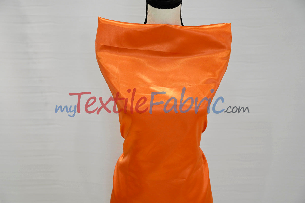 Charmeuse Satin Polyester Fabric - Solid, 58/60" Width, Multiple Colors (1 Yard)