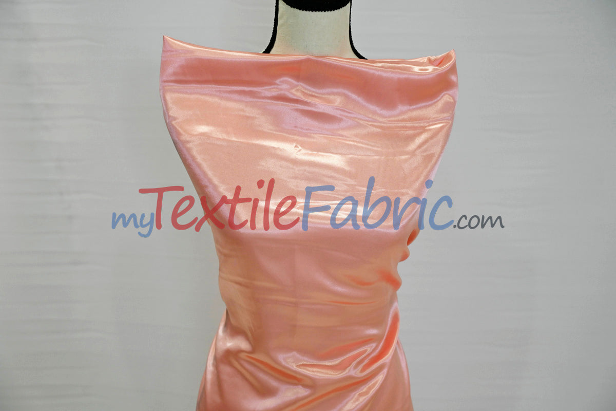 Charmeuse Satin Polyester Fabric - Solid, 58/60" Width, Multiple Colors (1 Yard)