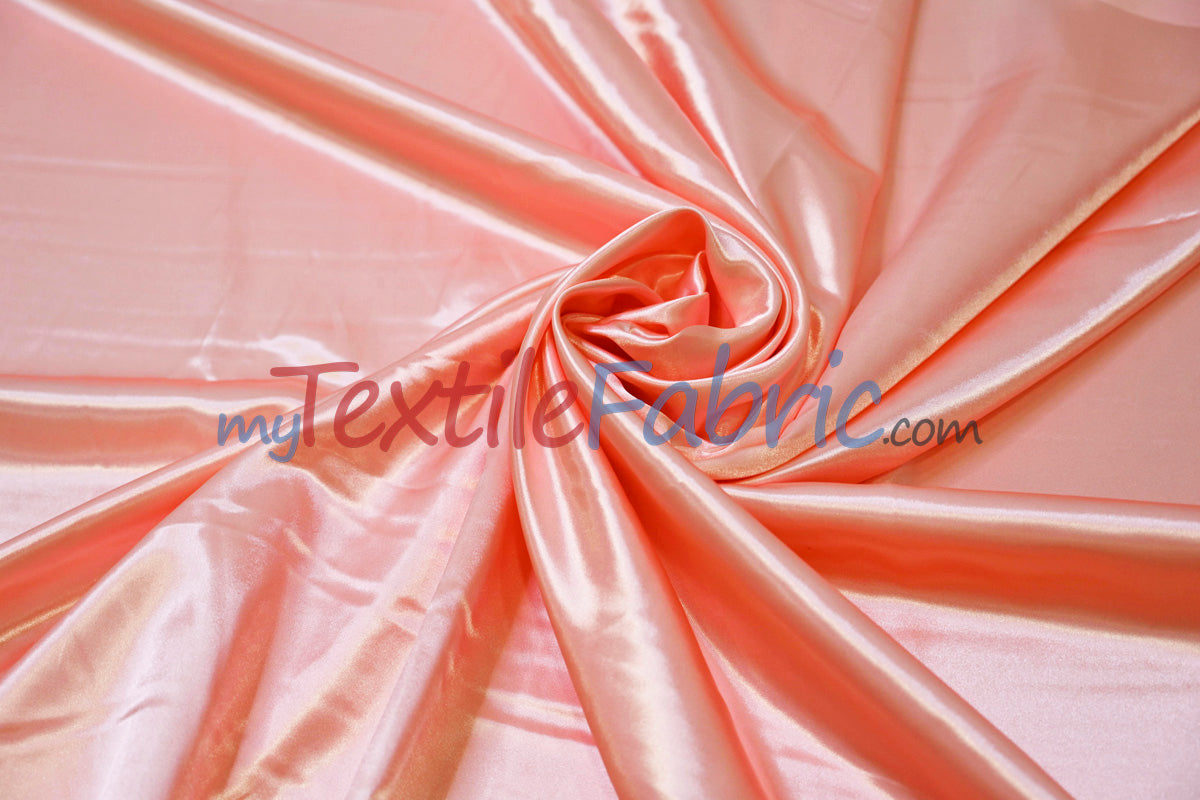 Charmeuse Satin Polyester Fabric - Solid, 58/60" Width, Multiple Colors (1 Yard)