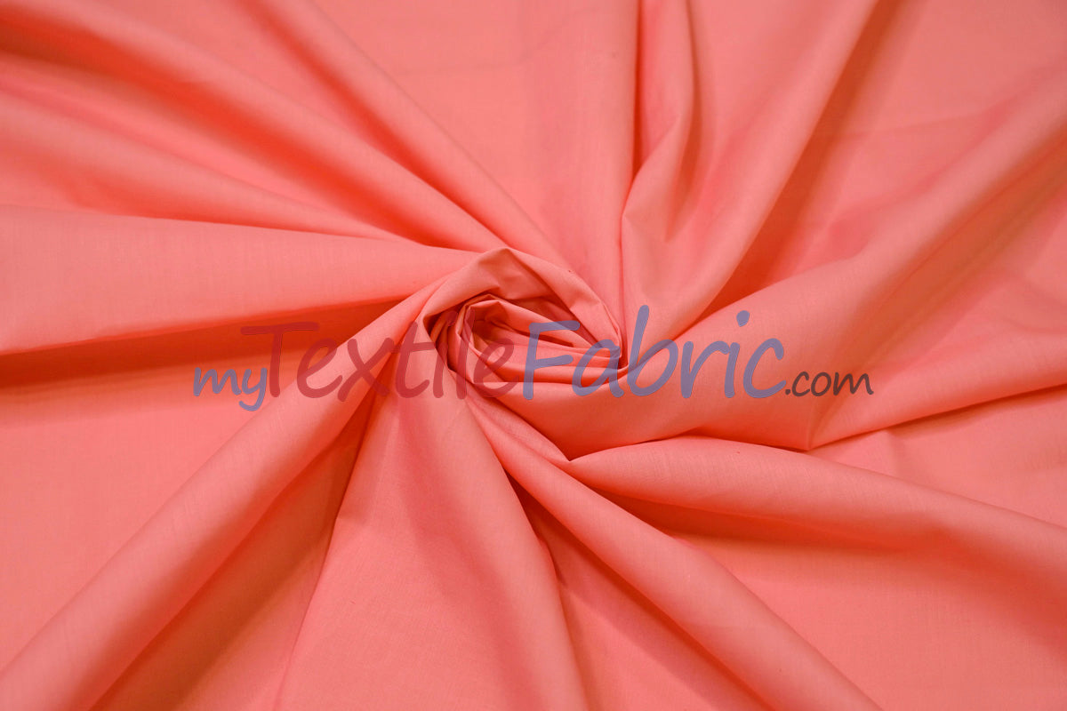 Polyester Cotton Broadcloth Fabric - Solid Colors, 58/60" Width (1 Yard)