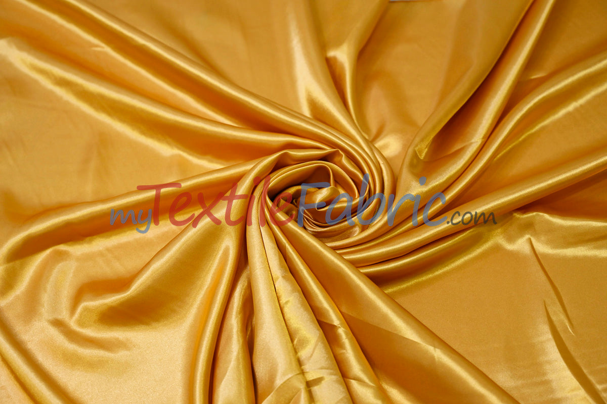 Charmeuse Satin Polyester Fabric - Solid, 58/60" Width, Multiple Colors (1 Yard)
