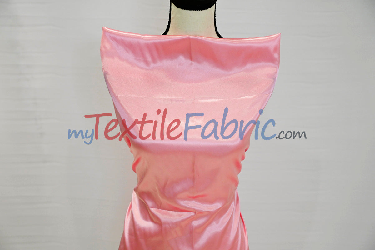 Charmeuse Satin Polyester Fabric - Solid, 58/60" Width, Multiple Colors (1 Yard)