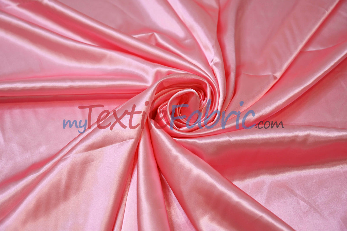 Charmeuse Satin Polyester Fabric - Solid, 58/60" Width, Multiple Colors (1 Yard)