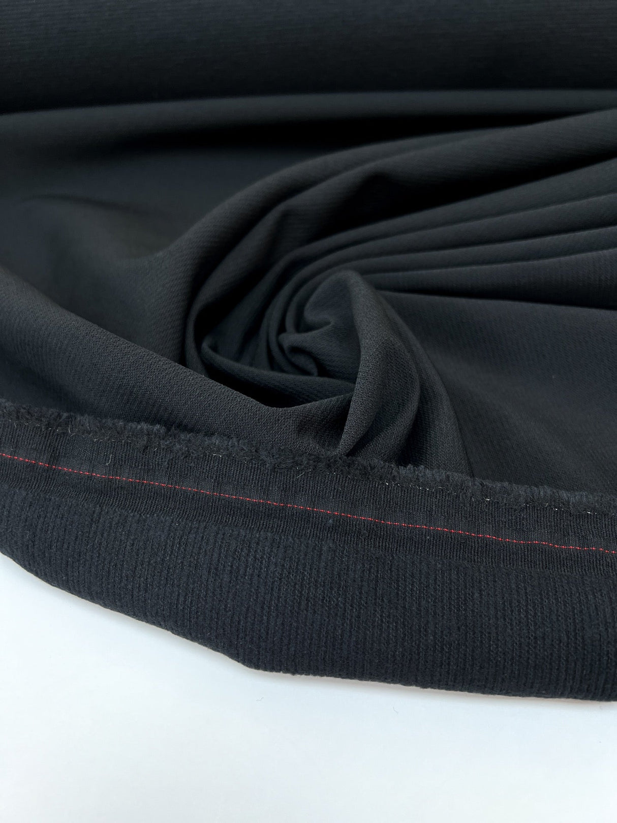 Black Wool Polyamide Cotton Suit Fabric
