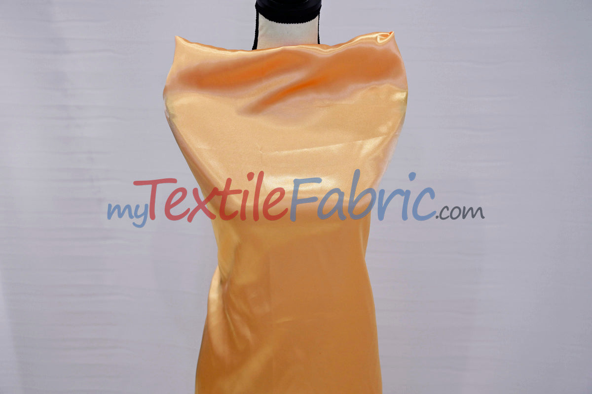 Charmeuse Satin Polyester Fabric - Solid, 58/60" Width, Multiple Colors (1 Yard)
