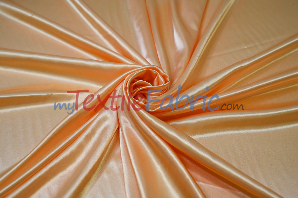Charmeuse Satin Polyester Fabric - Solid, 58/60" Width, Multiple Colors (1 Yard)