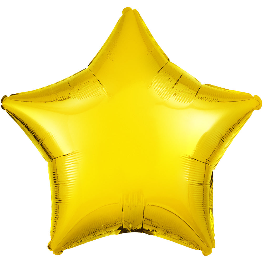Foil Balloon 19 Inch Star Metallic Yellow