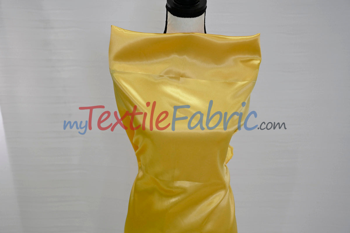 Charmeuse Satin Polyester Fabric - Solid, 58/60" Width, Multiple Colors (1 Yard)