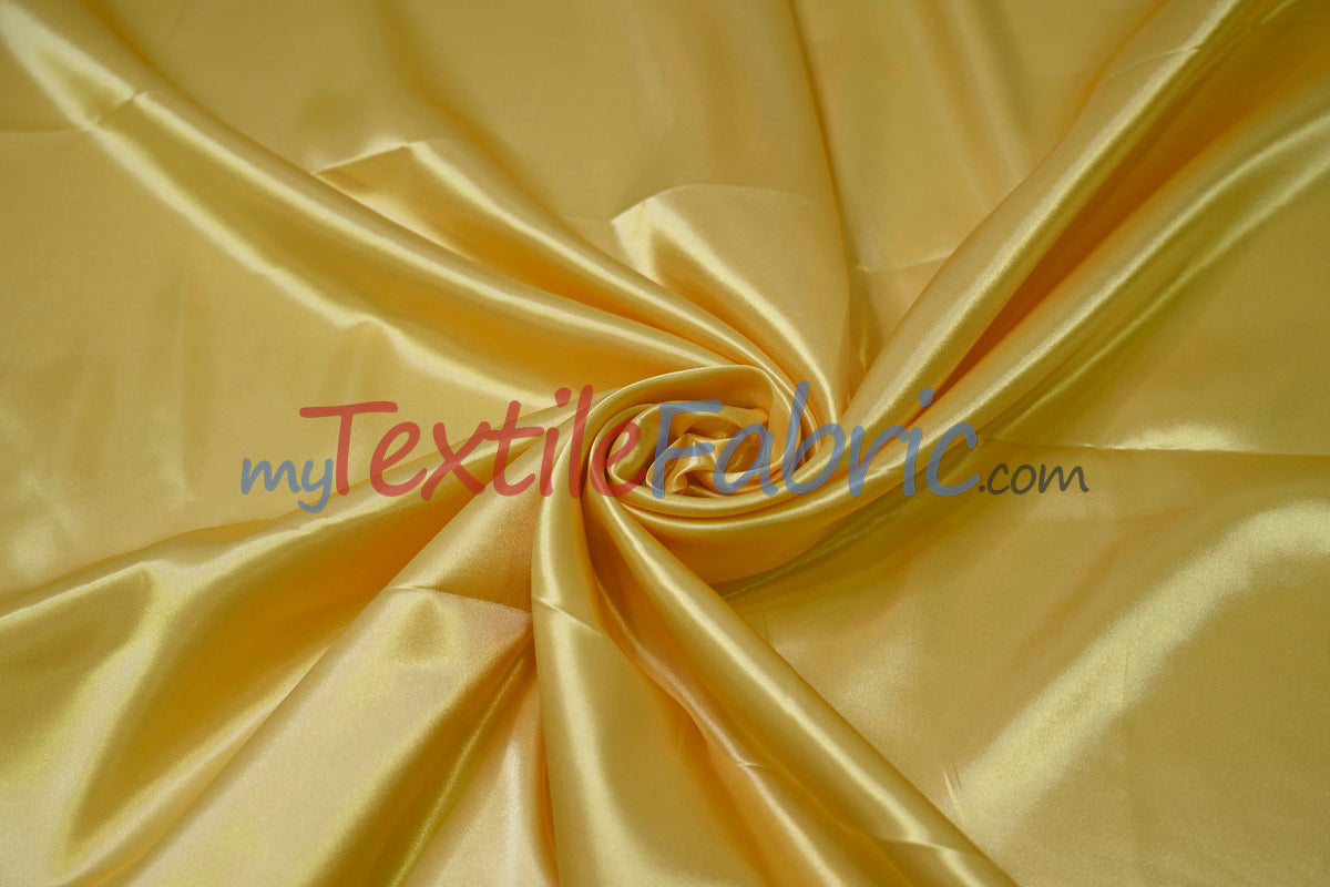 Charmeuse Satin Polyester Fabric - Solid, 58/60" Width, Multiple Colors (1 Yard)