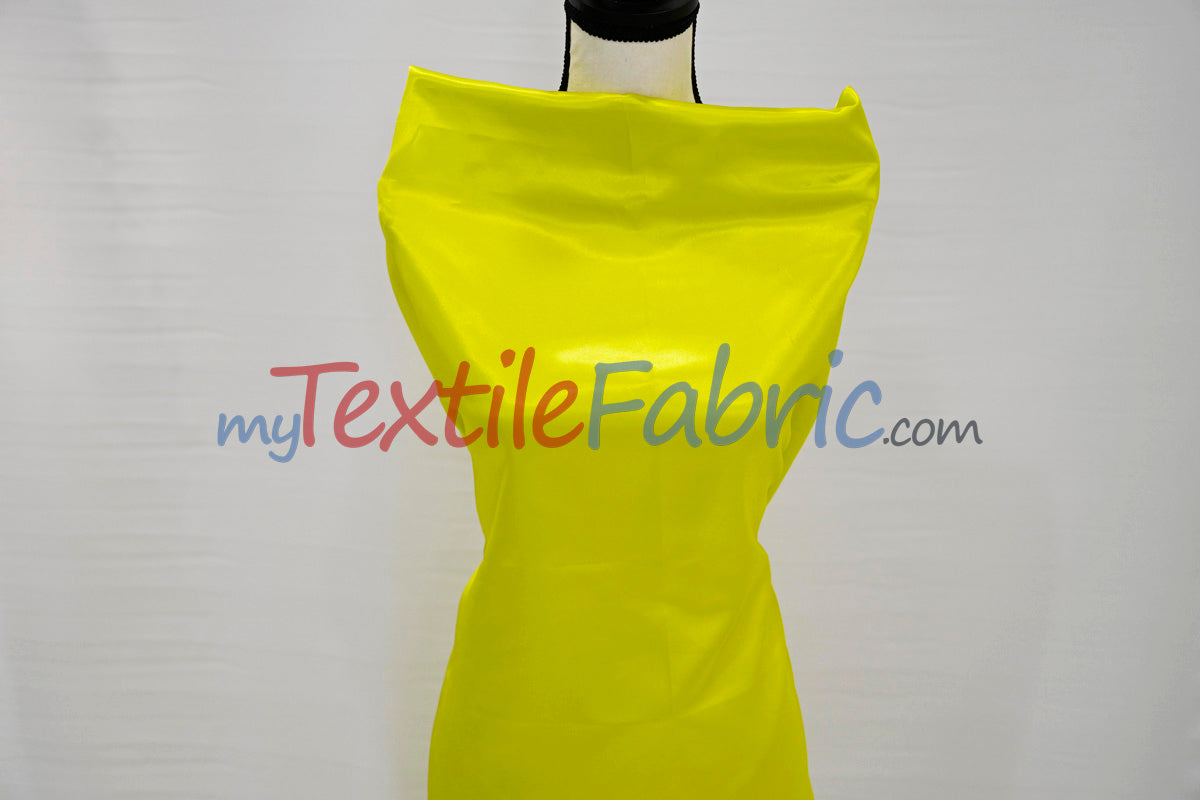 Charmeuse Satin Polyester Fabric - Solid, 58/60" Width, Multiple Colors (1 Yard)