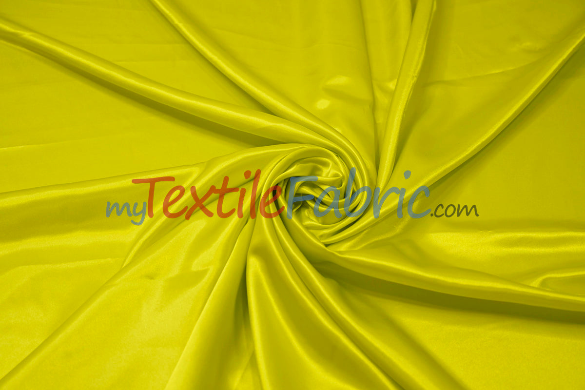 Charmeuse Satin Polyester Fabric - Solid, 58/60" Width, Multiple Colors (1 Yard)