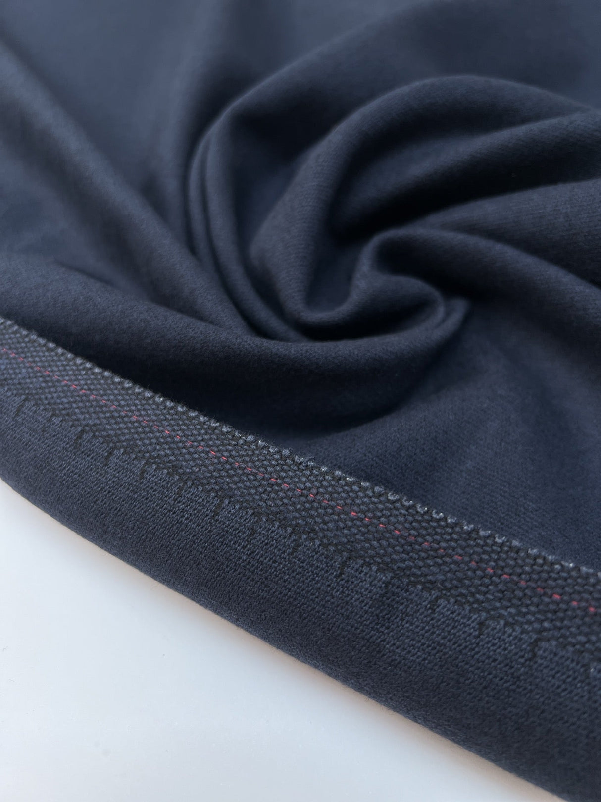 Wool Cotton Casual Fabric Blue Black