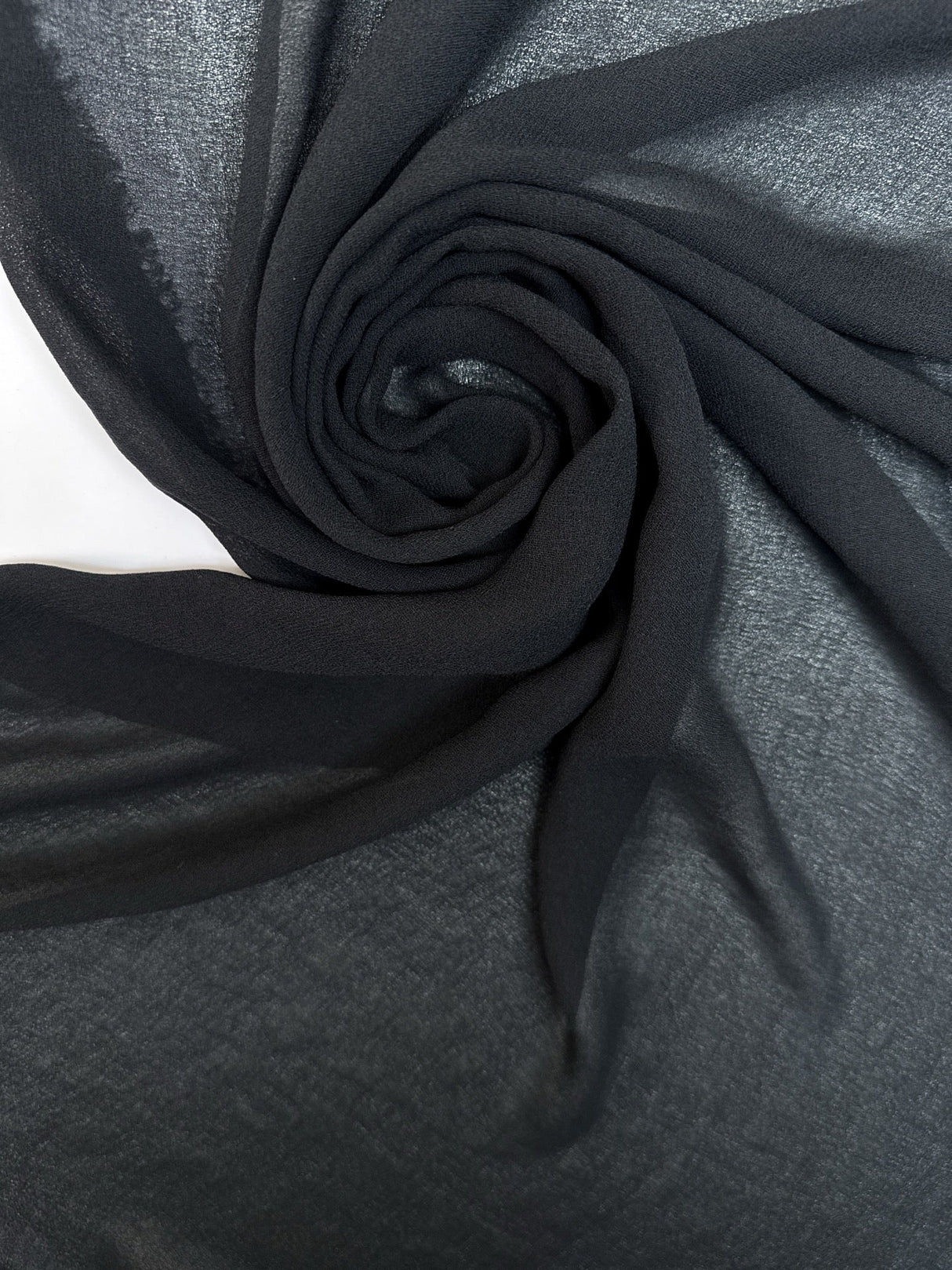 Black Polyester Crepe
